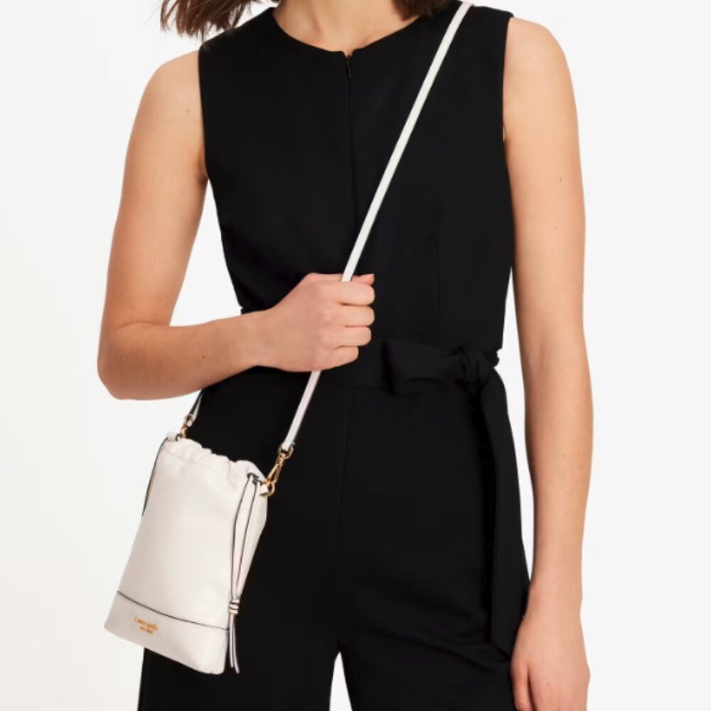 Kate Spade Eva Leather Bucket Phone Crossbody - Parchment - Original Packaging